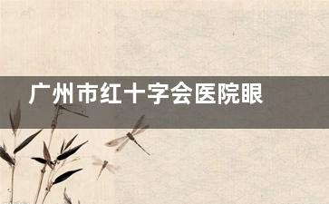 广州市红十字会医院眼科 2025 价格表一览：近视10800元起、白内障4500元起、青光眼2000元起